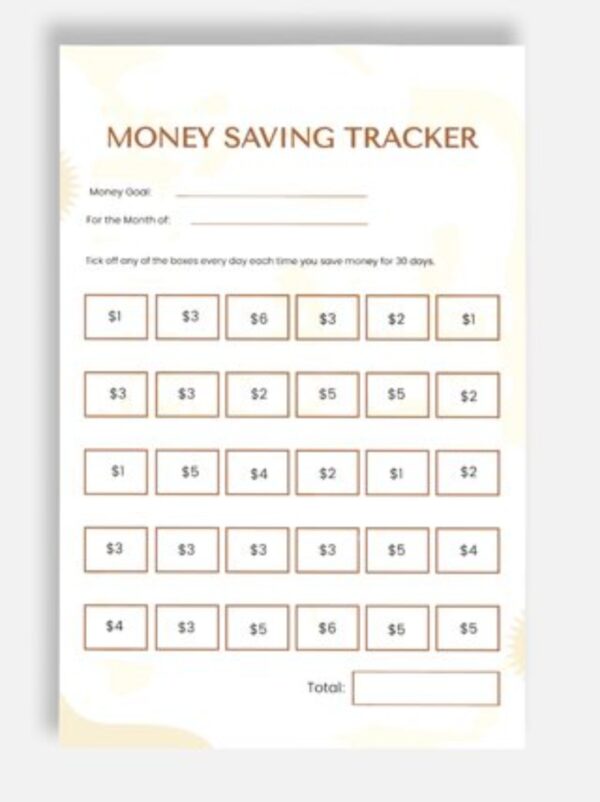 Savings Tracker Envelope