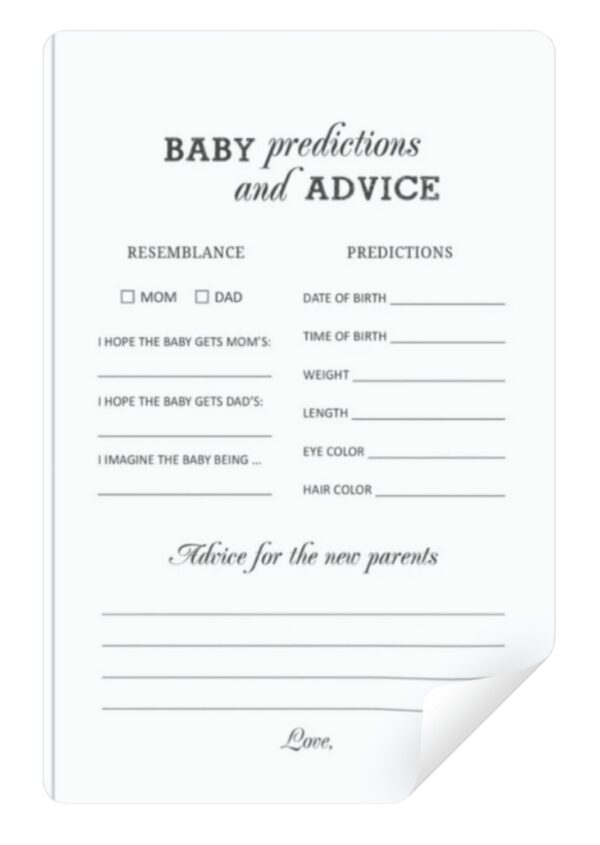 Baby Blessings & Predictions Notepad - Image 2