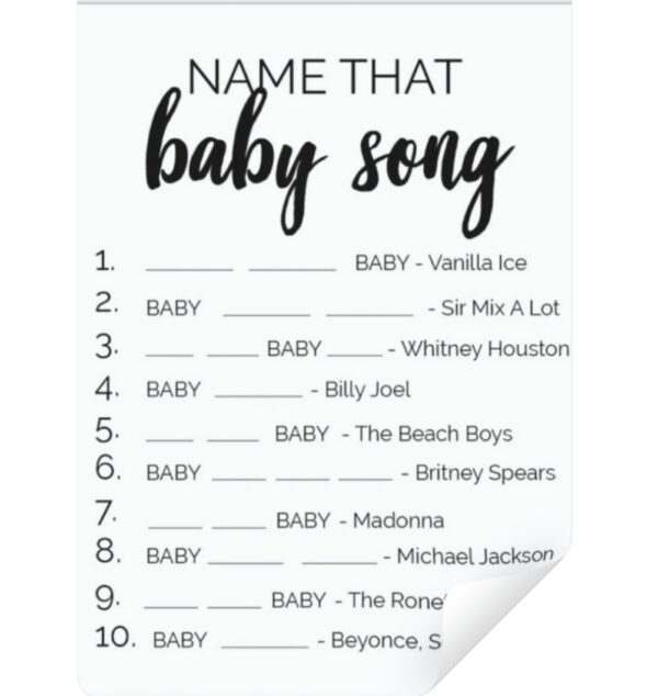 Name That Baby Song Notepad - Image 2